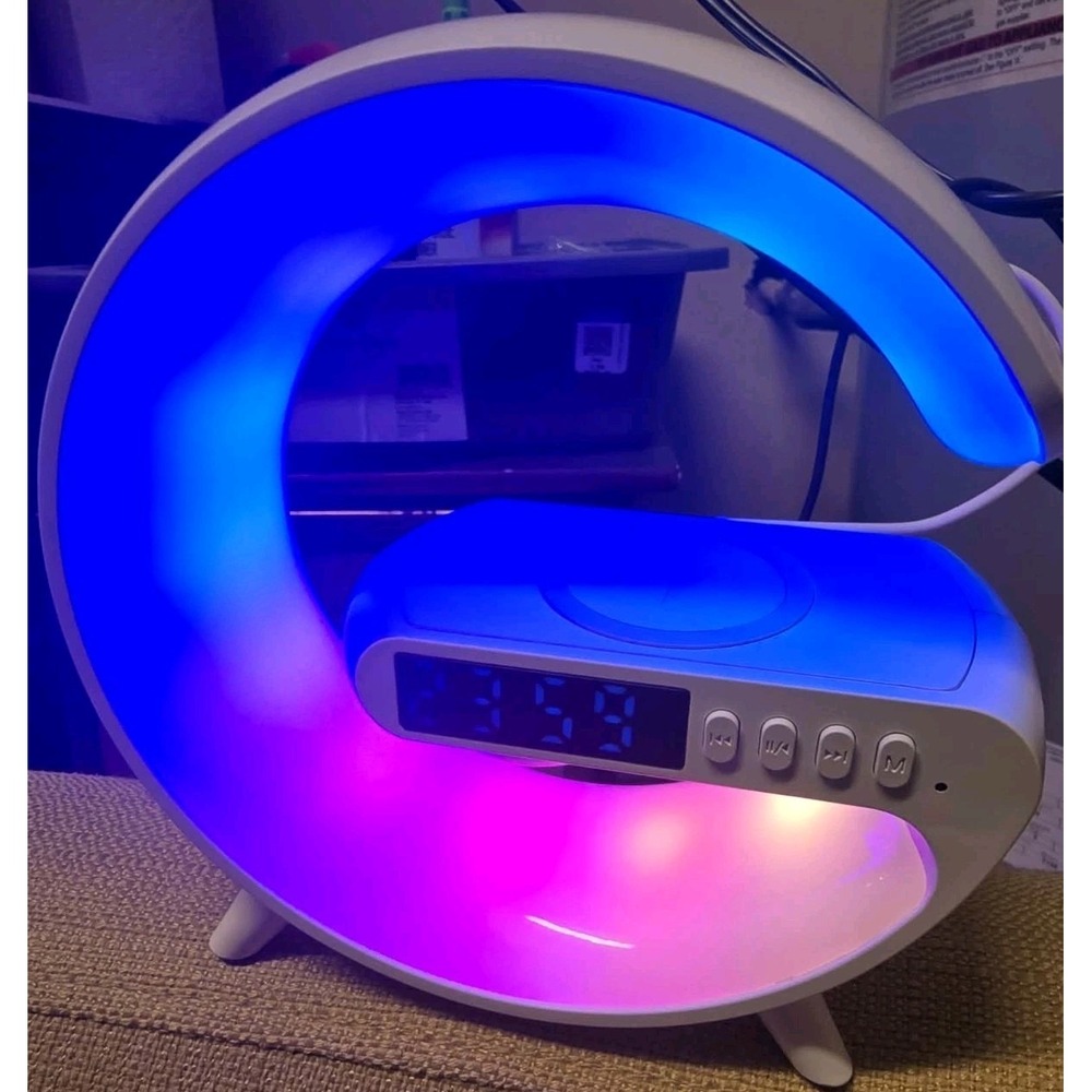 G63 Smart Light Sound Machine Wireless Charger Bluetooth Speaker Alarm Tested